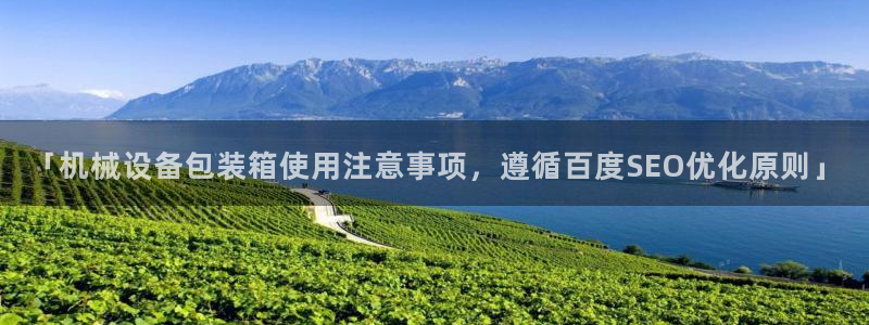 杏盛平台登录：「机械设备包装箱使用注意事项，遵循百度SEO优化原则」