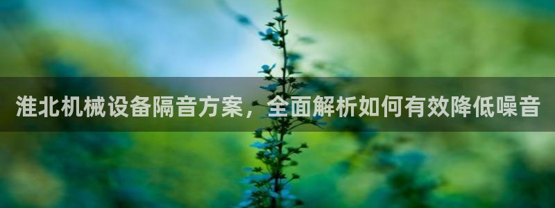 杏盛平台官网：淮北机械设备隔音方案，全面解析如何有效降低噪音