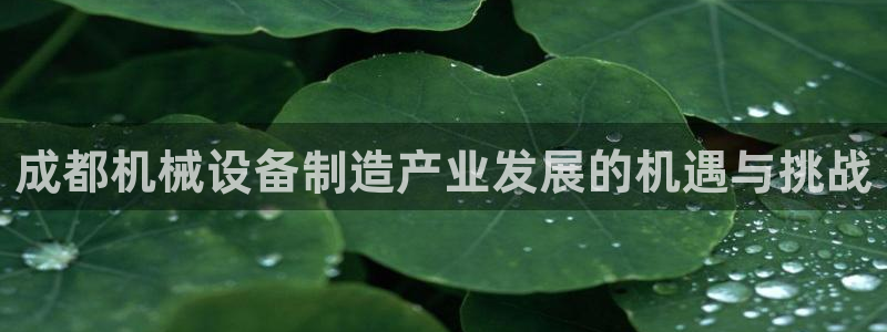 杏盛平台登录：成都机械设备制造产业发展的机遇与挑战