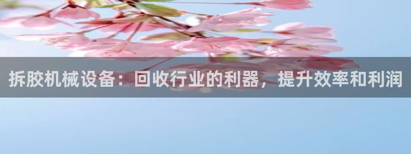 杏盛官网：拆胶机械设备：回收行业的利器，提升效率和利润