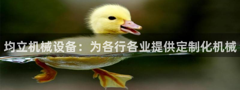 杏盛官网：均立机械设备：为各行各业提供定制化机械