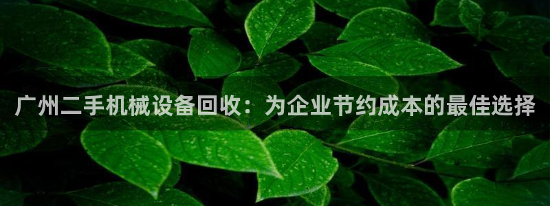 杏盛娱乐代理：广州二手机械设备回收：为企业节约成本的最佳选择