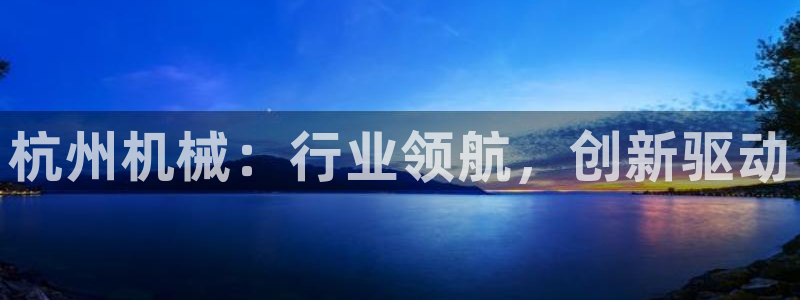 杏盛娱乐代理：杭州机械：行业领航，创新驱动