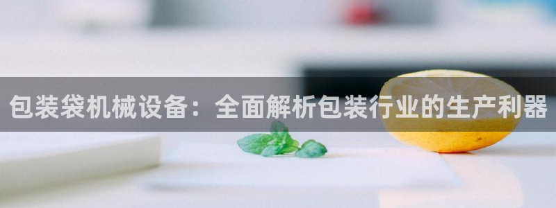 杏盛代理：包装袋机械设备：全面解析包装行业的生产利器