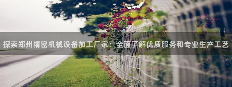 杏盛平台登录：探索郑州精密机械设备加工厂家：全面了解优质服务和专业生产工艺