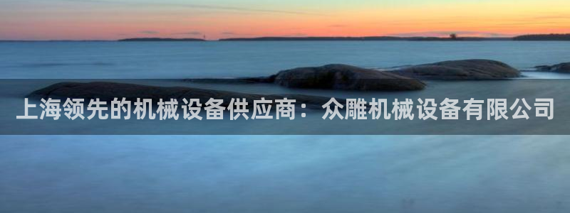 杏盛平台主管：上海领先的机械设备供应商：